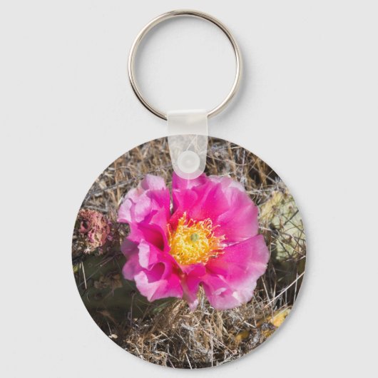 Porte-clés Bague à clé rose pricky (Recto)