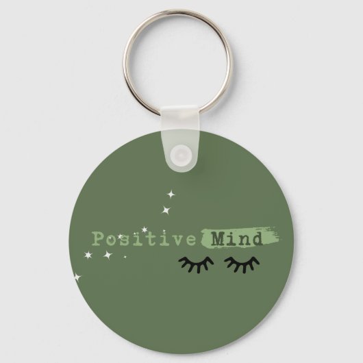 Porte-clés Bague à clés verte - Esprit Positif (Recto)