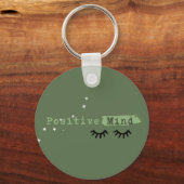 Porte-clés Bague à clés verte - Esprit Positif (Recto)