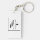 Porte-clés Bague à touches coordonnées (Dos)