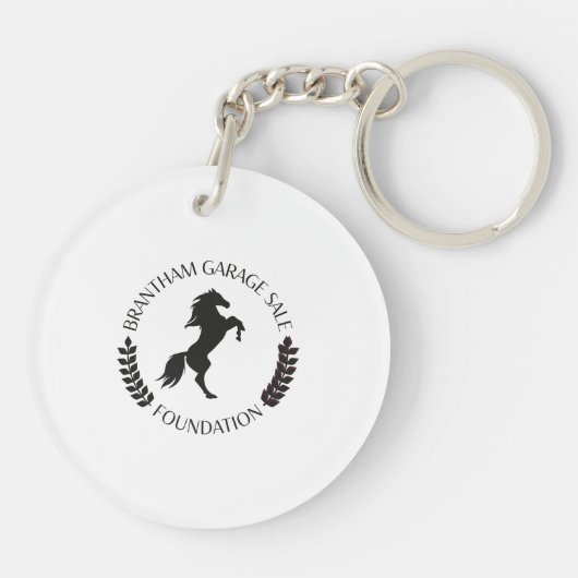 Porte-clés Bague de clé acrylique avec carte Brantham (Dos)