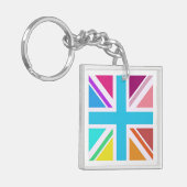 Porte-clés Bague de clé carré - Indicateur Union Jack multico (Devant gauche)
