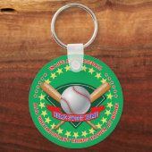 Porte-clés Bague de clé de baseball (Recto)