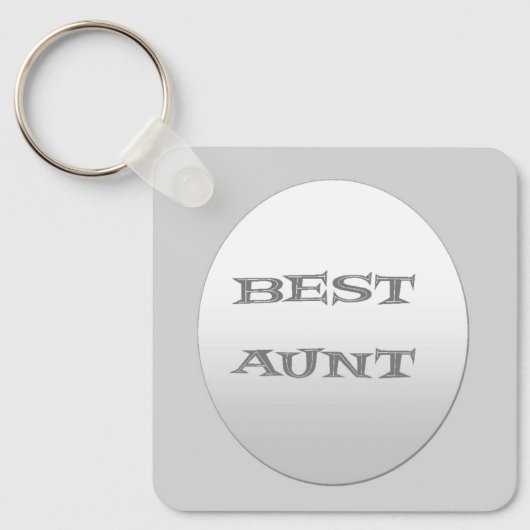 Porte-clés Bague de clé de la meilleure tante (Recto)