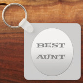 Porte-clés Bague de clé de la meilleure tante (Recto)