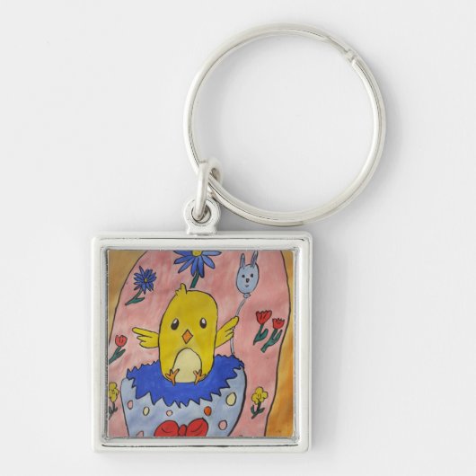 Porte-clés Bague de clé de poussette de Pâques mignonne (Devant)