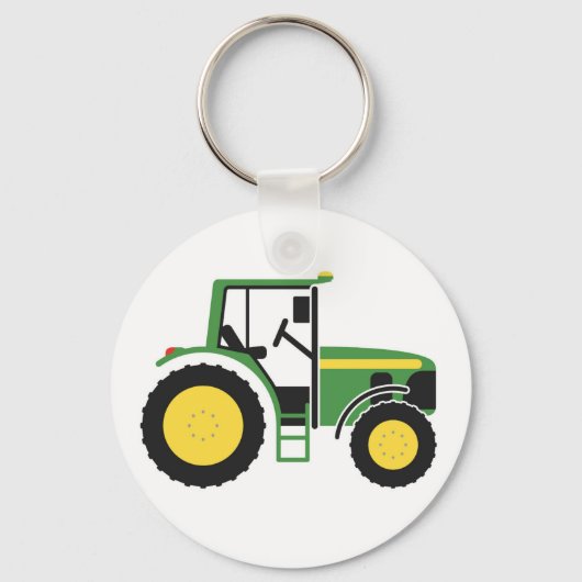 Porte-clés Bague de clé de tracteur vert (Recto)