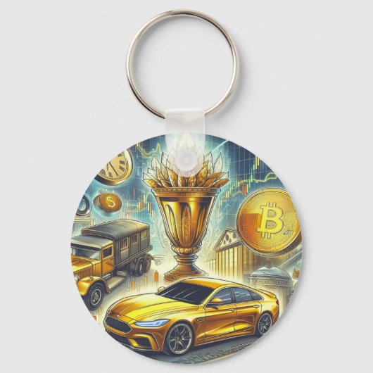 Porte-clés Bague de clé de transaction stock (Verso)