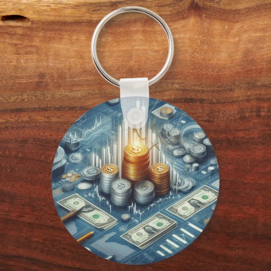 Porte-clés Bague de clé de transaction stock (Recto)