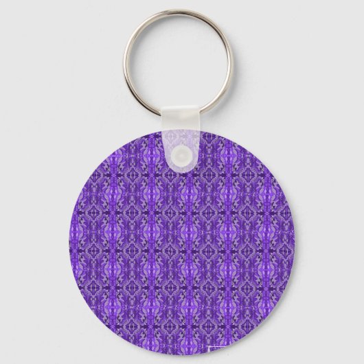 Porte-clés Bague de clé Motif Abstraite avec diamant violet (Recto)