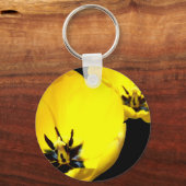 Porte-clés Bague de touches de tulipe jaune (Recto)