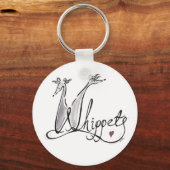 Porte-clés Bague de touches Whippets (Recto)