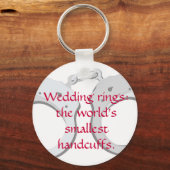 Porte-clés Bagues mariages : les plus petites menottes du mon (Recto)