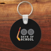 Porte-clés Baguette De Hockey 100 Jours D'Enseignant Garçon D (Recto)