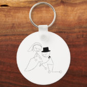 Porte-clés Baguette Figure Groom avec Garter (Recto)