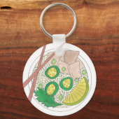 Porte-clés Baguettes de soupe à la nouille de poulet pour ali (Recto)