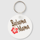 Porte-clés Bahama Mama design avec fleur Hibisucus (Recto)