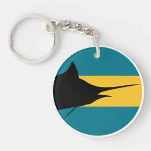 Porte-clés Bahamas Blue marlin Bahamian National Animal Flag