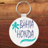 Porte-clés Bahia Honda Florida Keys palmier (Recto)
