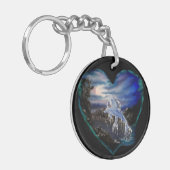 Porte-clés Baie à la nuit, Amour Dauphin (Devant gauche)