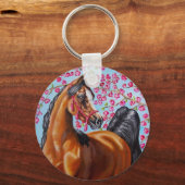 Porte-clés baie arabique avec fleurs (Recto)