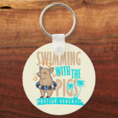 Porte-clés Baignade Cochons Bahamas Vacances Bahamas Croisièr (Recto)