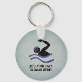 Porte-clés Baignade compétitive - Analyse avant, texte sur (Recto)