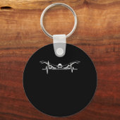 Porte-clés Baignade Heartbeat Équipe Baignade Femmes Filles (Recto)