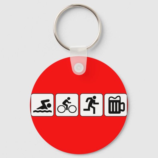 Porte-clés Baignade Vélo Run Boisson (Recto)