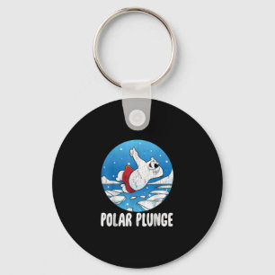 Porte-clés Bain d'hiver Polar Plunge Ice Jump Polar Ours Bain