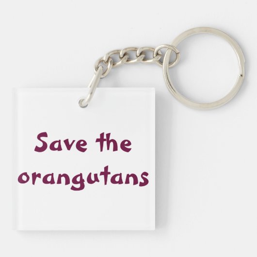 Porte-clés Baiser mignon d'orang-outan de bébé (Dos)