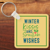 Porte-clés Baisers d'hiver et voeux de flocon de neige-51963 (Recto)