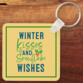 Porte-clés Baisers d'hiver et voeux de flocon de neige-51963 (Verso)
