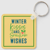 Porte-clés Baisers d'hiver et voeux de flocon de neige-51963 (Dos)