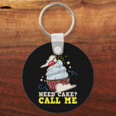 Porte-clés Baker Baking Cake Cupcake Cadeau (Recto)
