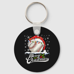 Porte-clés Bal de baseball de Noël Noël Chapeau Noël garçons