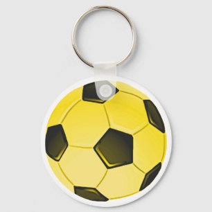Porte-clés Bal de soccer américain jaune ou football