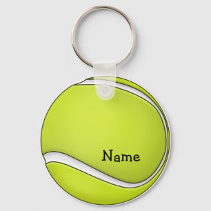 Porte-clés Bal de tennis avec nom
