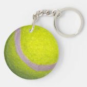 Porte-clés Bal De Tennis Jaune, (Dos)