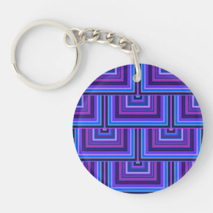 Porte-clés balance carré bleue et violette