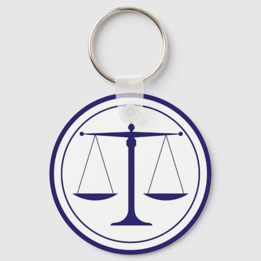 Porte-clés Balances bleues de la justice Silhouette (Recto)