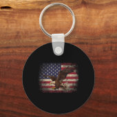 Porte-clés Bald Eagle 4 juillet cadeau de Noël American Fla (Recto)