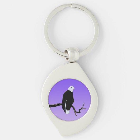 Porte-clés Bald Eagle at Sunset - Art original de la faune (Devant)