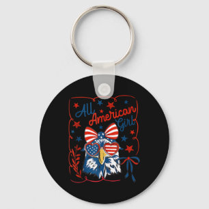Porte-clés Bald Eagle Coquette Bow All American Girl Happy 4t