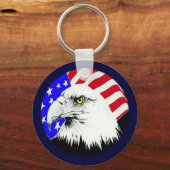 Porte-clés Bald Eagle et drapeau américain (Recto)