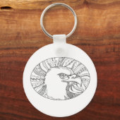 Porte-clés Bald Eagle Head Doodart (Recto)