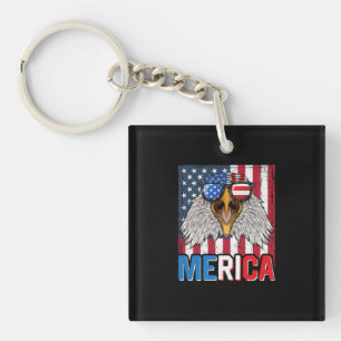 Porte-clés Bald Eagle Merica 4 juillet