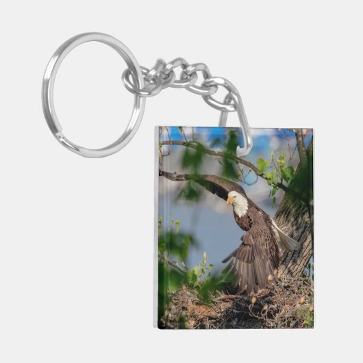 Porte-clés Bald Eagle quittant le nid (Devant gauche)