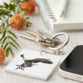 Porte-clés Bald eagle US flag (Devant Droit)