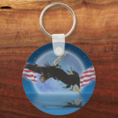Porte-clés BALD EAGLE & US FLAG Patriot Series (Recto)
